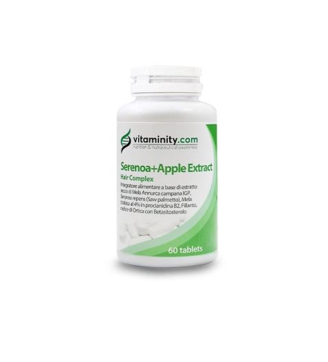 Envase del Complejo para el cabello Vitaminity Serenoa con Extracto de Manzana