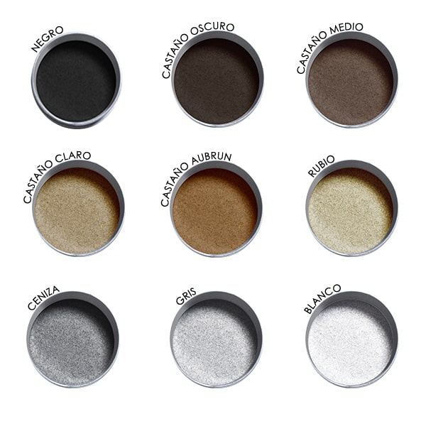 Paleta colores de fibras capilares de Starter Kit Kmax